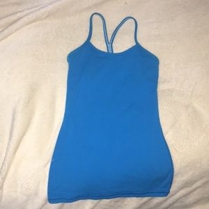 Lululemon Power Y blue tank